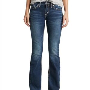 Suki Mid Slim Boot Silver Jeans